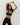 Ultimate Contrast Strap Scoop Bra - Black/Cream