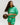 Campus Modal-Blend Crop Sweatshirt - Jade Green/Marshmallow White