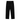 Black Plain Letter Embroidery Straight Jeans