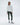 "A" Oversized Funnel Neck Zip Sweatshirt - Light Grey Melange/Dark Olive