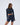 Long Sleeve Crop Top - Midnight Blue