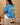 Motion Short Sleeve Oversized T-shirt - Capri Blue/Marshmallow White