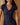 Ultimate V-Neck Curved Hem Top - Midnight Blue