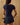 Ultimate V-Neck Curved Hem Top - Midnight Blue