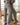 Cable Knit Straight Leg Trousers - Dark Grey Melange