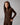 Ultimate Long Sleeve Seam Detail Zip Up Top - Chocolate Brown