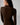 Ultimate Long Sleeve Seam Detail Zip Up Top - Chocolate Brown