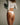 Branded Ribbed Thong - White