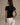 Cotton Short Sleeve Top - Black
