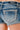 Border Pocket Pattern Mid Rise Denim Shorts