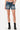 Ripped Pockets Mid Rise Denim Shorts