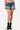 Shooting Star Mid Rise Embroidered Denim Shorts