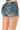 American Feathers Embroidered Mid Rise Denim Shorts