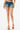 American Feathers Embroidered Mid Rise Denim Shorts