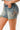 Cactus Floral Mid Rise Embroidered Denim Shorts