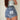Distressed High Waisted Denim Shorts  - Outer Rolled - The Nova
