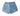 Two Tone High Waisted Denim Shorts - Full Back Zipper - The Vivian