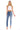 Two Tone Full Zip High Waisted Jeans  - The Dandelion