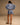 Cotton Cropped Shirt - Blue