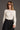 Melinda White Ribbed Knit Bell Sleeve Top