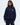 Campus Oversized Funnel Neck Zip Sweatshirt - Navy Blue/Powder Blue