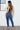 Gen Double Button Dark Wash Destructed Skinny Jean