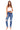 Star Stitched Pockets - Distressed High Waisted Jeans  - The Clover